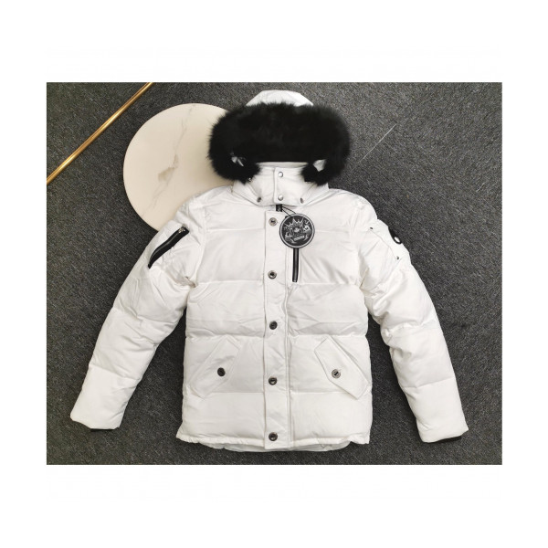 ✨[매장판] Moose Knuckle 2019 Mm/Wm Logo Goose Down Padding - 무스너클 2019 남자 로고 구스다운 패딩 Moo0049x.Size(xs - xl).화이트