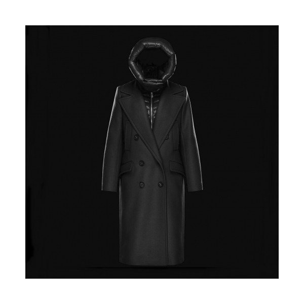 ✨[매장판]Moncler 2019 Womens Casual Goose Down Trench Coat - 몽클레어 2019 여성 캐쥬얼 구스다운 트렌치 코트 Moc0951x.Size(s - l).블랙