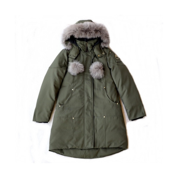 ✨[매장판] Moose Knuckle 2019 Womens Logo Goose Down Padding - 무스너클 2019 여성 로고 구스다운 패딩 Moo0060x.Size(xs - xl).그린