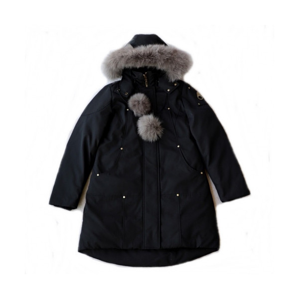 ✨[매장판] Moose Knuckle 2019 Womens Logo Goose Down Padding - 무스너클 2019 여성 로고 구스다운 패딩 Moo0063x.Size(xs - xl).블랙