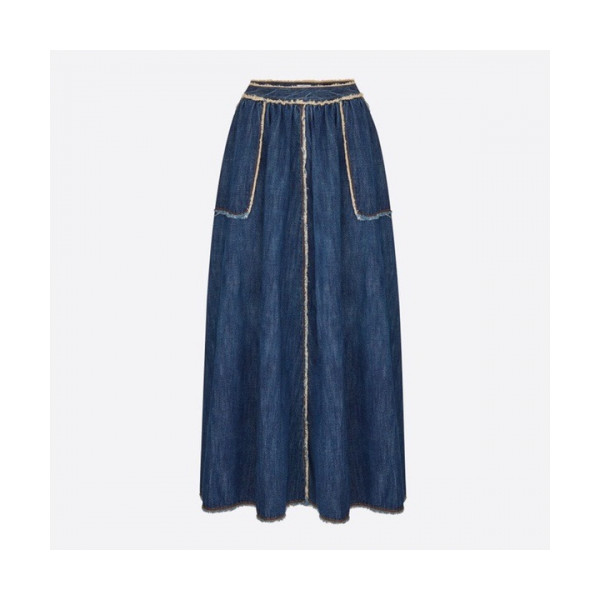 ✨Dior Womens Trendy Long Skirt - 디올 여성 트렌디 데님 롱스커트 Dio408x