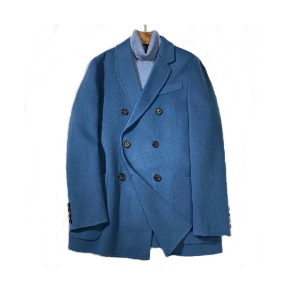 ✨[매장판]Fendi 2019 Mens Logo Cashmere Coat - 펜디 2019 남성 로고 캐시미어 코트 Fen0419x.Size(m - 2xl).블루