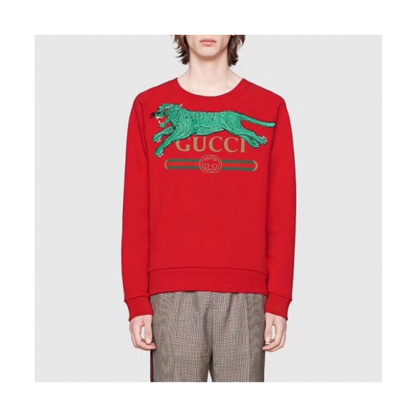 ✨[구찌]Gucci 2019 Mens Logo Cotton Crew-neck Tshirts - 구찌 2019 남성 로고 코튼 크루넥 긴팔티 Guc01707x.Size(s - 2xl).레드