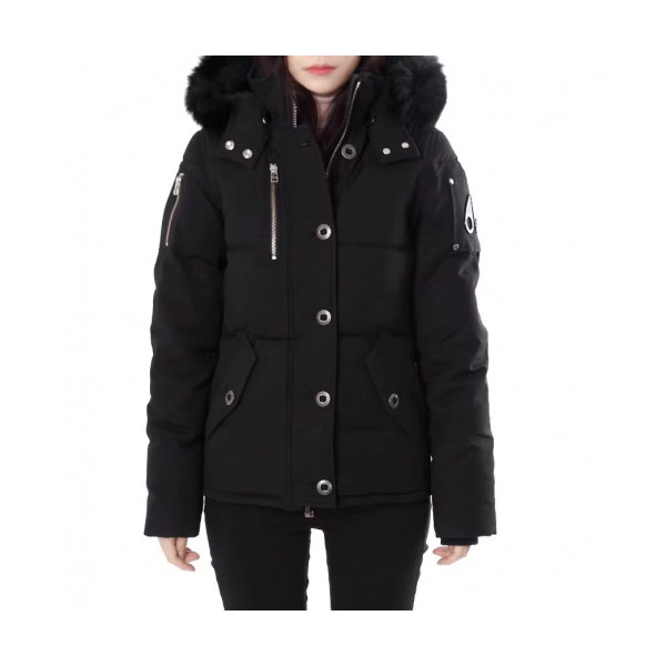 ✨[매장판] Moose Knuckle 2019 Womens Logo Duck Down Padding - 무스너클 2019 여성 로고 덕다운 패딩 Moo0078x.Size(xs - xl).블랙