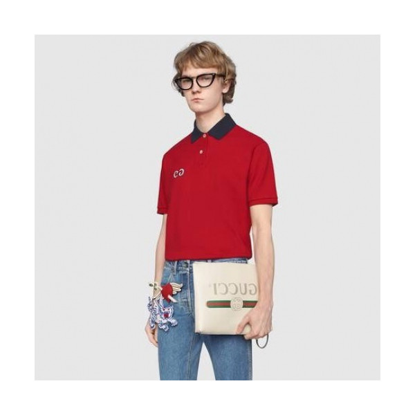 ✨[매장판]Gucci 2019 Mm/Wm Logo Cotton Polo Short Sleeved Tshirt - 구찌 2019 남자 로고 폴로 코튼 반팔티 Guc01770x.Size(xs - l).레드