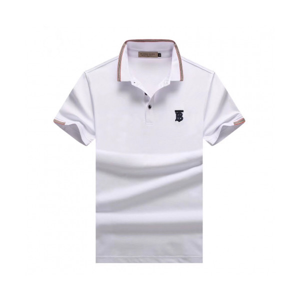 ✨[매장판]Burberry 2019 Mens Logo Silket Short Sleeved Polo Tshirt - 버버리 2019 남성 로고 실켓 폴로 반팔티 Bur01647x.Size(m - 3xl).화이트