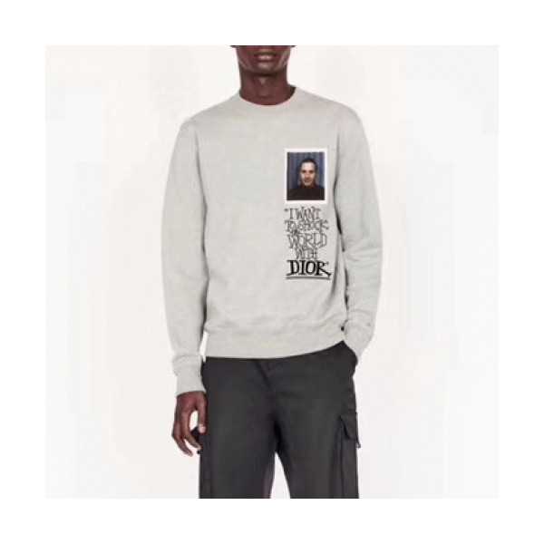 ✨[디올]Dior 2019 Mens Logo Casual Cotton Tshirts - 디올 2019 남성 로고 캐쥬얼 코튼 긴팔티 Dio0458x.Size(s - xl).2컬러(블랙/그레이)