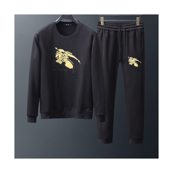 ✨[버버리]Burberry 2019 Mens Logo Casual Cotton Training Clothes&Pants - 버버리 2019 남성 로고 캐쥬얼 코튼 트레이닝복&팬츠 Bur01732x.Size(m - 3xl).블랙