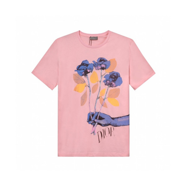 ✨[디올]Dior 2019 Mens Crew-neck Cotton Short Sleeved Tshirt - 디올 2019 남성 크루넥 코튼 반팔티 Dio0460x.Size(xs - l).핑크