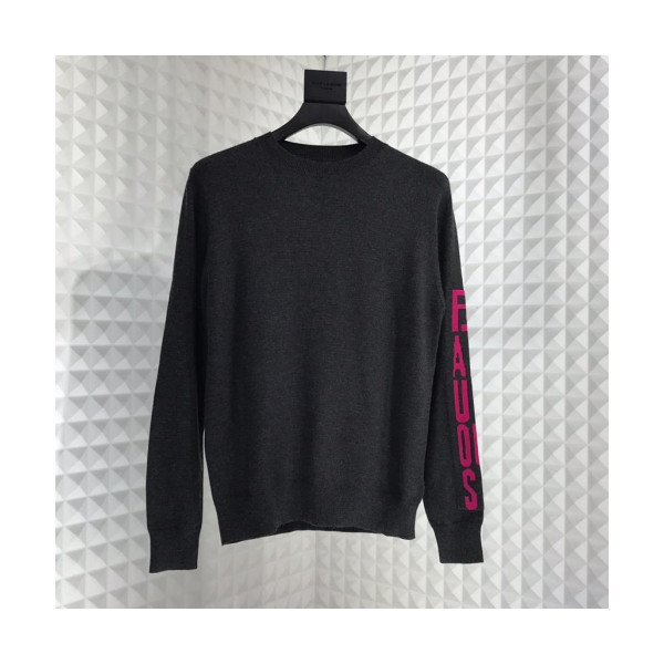 ✨[펜디]Fendi 2019 MensLogo Crew-neck Cashmere Sweater - 펜디 2019 남성 로고 크루넥 캐시미어 스웨터 Fen0486x.Size(s- l).그레이