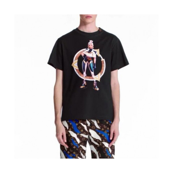 ✨[루이비통]Louis vuitton 2019 Mm/Wm Crew -neck Cotton Short Sleeved Tshirt - 루이비통 2019 남자 크루넥 고튼 반팔티 Lou01496x.Size(s - xl).2컬러(블랙/화이트)