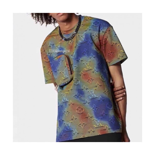 ✨[루이비통]Louis vuitton 2019 Mens Crew-neck Cotton Short Sleeved Tshirts - 루이비통 2019 남성 크루넥 고튼 반팔티 Lou01509x.Size(s - xl).블루