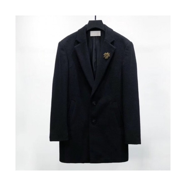 ✨[디올]Dior 2019 Mens Logo Modern Cashmere Jacket - 디올 2019 남성 모던 캐시미어 자켓 Dio0483x.Size(m - 2xl).블랙