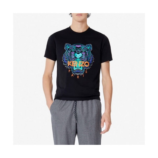 ✨[겐조]Kenzo 2020 Mm/Wm Tiger Cotton Short Sleeved Tshirts - 겐조 2020 남자 타이거 캐쥬얼 코튼 반팔티 Ken0085x.Size(s - 2xl).블랙