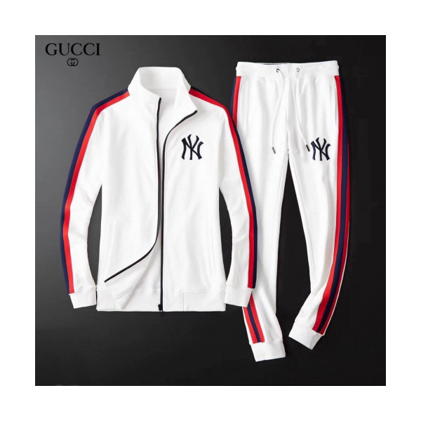 ✨[구찌]Gucci 2020 Mens Logo Casual Cotton Clothes&Pants - 구찌 2020 남성 로고 캐쥬얼 코튼 트레이닝복&팬츠 Guc01985x.Size(l - 4xl).화이트
