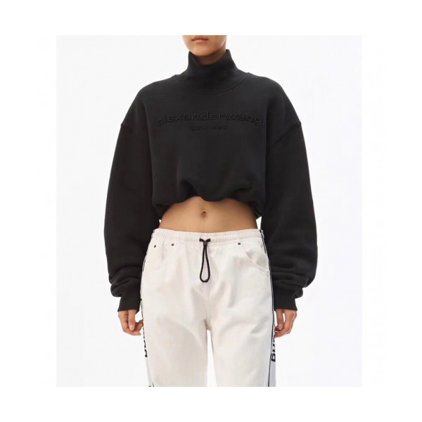 ✨[매장판]Alexsander Wang 2020 Womens Logo Turtle-neck Cotton Tshirts - 알렉산더왕 2020 여성 로고 터틀넥 코튼 맨투맨 Alw0059x.Size(s - l).2컬러(블랙/화이트)