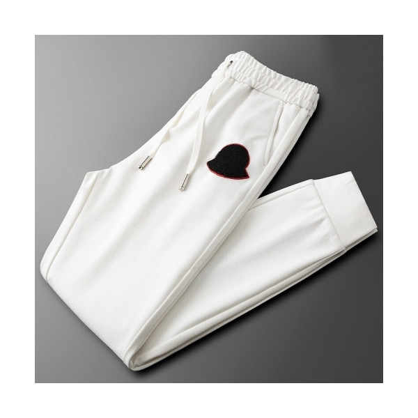 ✨[몽클레어]Moncler 2019 Mens Casual Logo Silket Training Pants -몽클레어 2019 남성 캐쥬얼 로고 실켓 트레이닝 팬츠 Moc01359x.Size(29 - 38).화이트