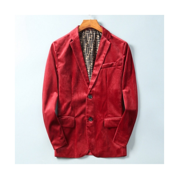 ✨[매장판]Fendi 2020 Mens Classic Velvet Suit Jackets - 펜디 2020 남성 클래식 벨벳 슈트 자켓 Fen0521x.Size(m - 3xl).레드