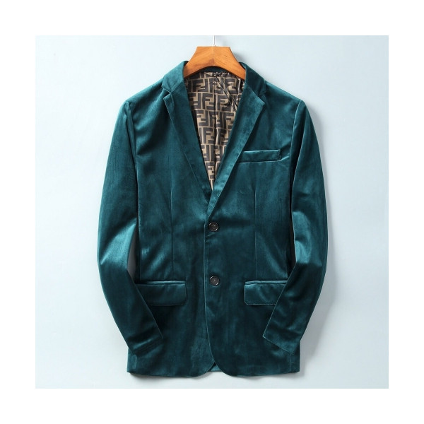 ✨[매장판]Fendi 2020 Mens Classic Velvet Suit Jackets - 펜디 2020 남성 클래식 벨벳 슈트 자켓 Fen0524x.Size(m - 3xl).그린