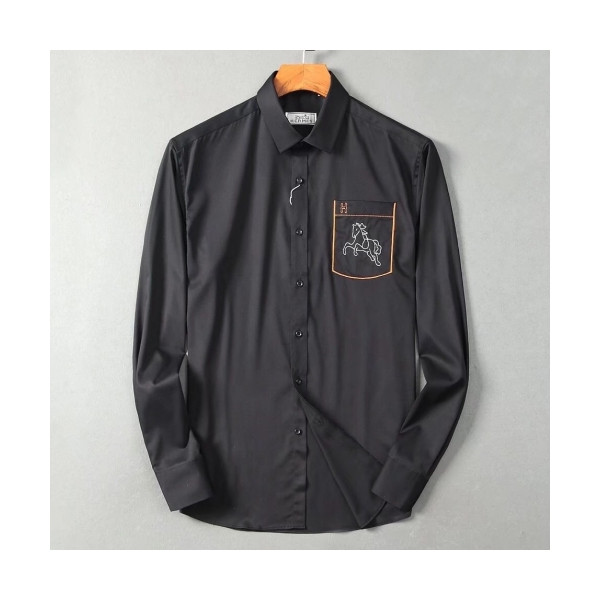 ✨[에르메스]Hermes 2020 Mens Classic Cotton Tshirts - 에르메스 2020 남성 클래식 코튼 셔츠 Her0376x.Size(m - 3xl).블랙