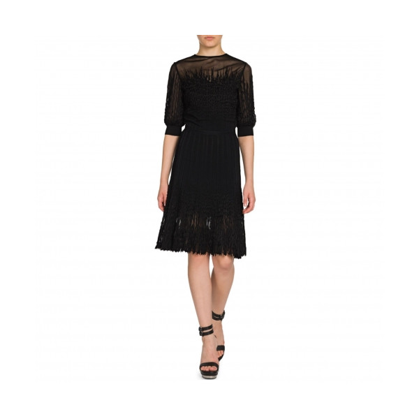 ✨[알렉산더 맥퀸]Alexander McQueen 2020 Womens Mesh Long One-pieces - 알렉산더 맥퀸 2020 여성 메쉬 롱 원피스 Ale0082x.Size(s - l).블랙