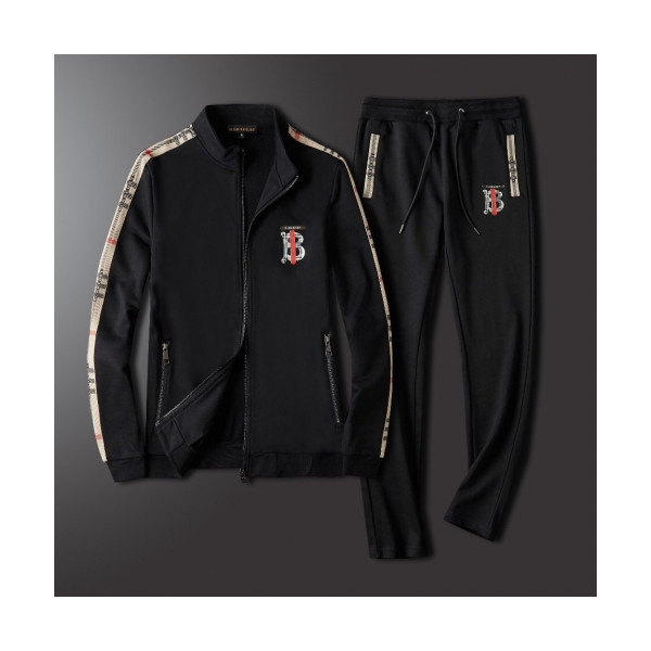 ✨[버버리]Burberry 2020 Mens Logo Casual Silket Training Clothes&Pants - 버버리 2020 남성 로고 캐쥬얼 실켓 트레이닝복&팬츠 Bur01993x.Size(m - 4xl).블랙