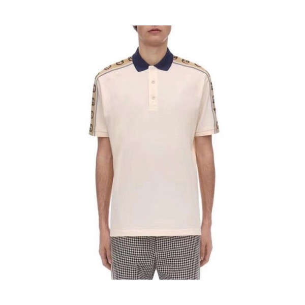 ✨[매장판]Gucci 2020 Mens Logo Cotton Polo Short Sleeved Tshirts - 구찌 2020 남성 로고 폴로 코튼 반팔티 Guc02064x.Size(xs - l).아이보리