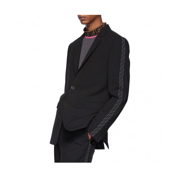 ✨[매장판]Fendi 2020 Mens Casual Logo Cotton Suit Jackets - 펜디 2020 남성 캐쥬얼 로고 코튼 슈트 자켓 Fen0539x.Size(m - 3xl).블랙