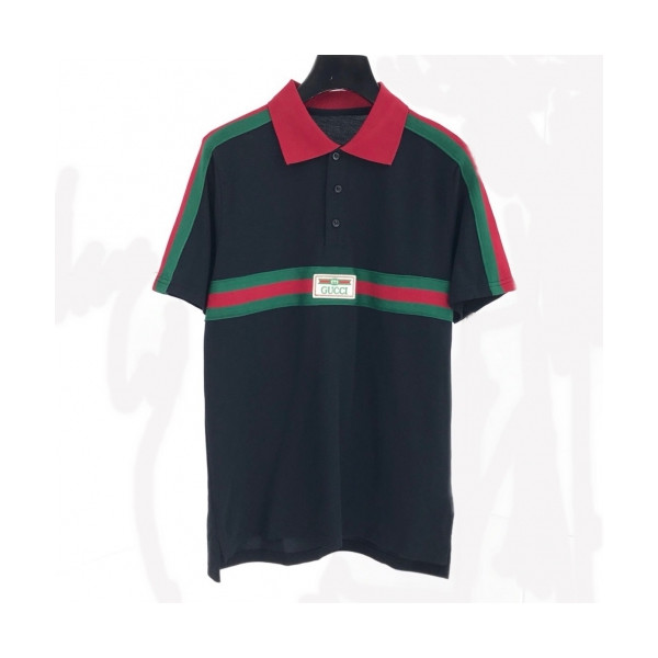 ✨[매장판]Gucci 2020 Mens Logo Cotton Polo Short Sleeved Tshirts - 구찌 2020 남성 로고 폴로 코튼 반팔티 Guc02105x.Size(s - 2xl).블랙