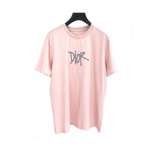 ✨[디올]Dior 2020 Mm/Wm Logo Cotton Short Sleeved Tshirts - 디올 2020 남자 로고 코튼 반팔티 Dio0528x.Size(s - 2xl).핑크
