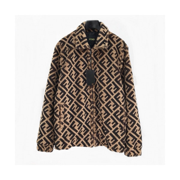 ✨[펜디]Fendi 2020 Mens Casual Logo Flannel Jackets - 펜디 2020 남성 캐쥬얼 로고 플란넬 자켓 Fen0552x.Size(m - 2xl).브라운