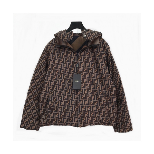 ✨[펜디]Fendi 2020 Mens Casual Logo Down Jackets - 펜디 2020 남성 캐쥬얼 로고 다운 자켓 Fen0557x.Size(m - 2xl).브라운