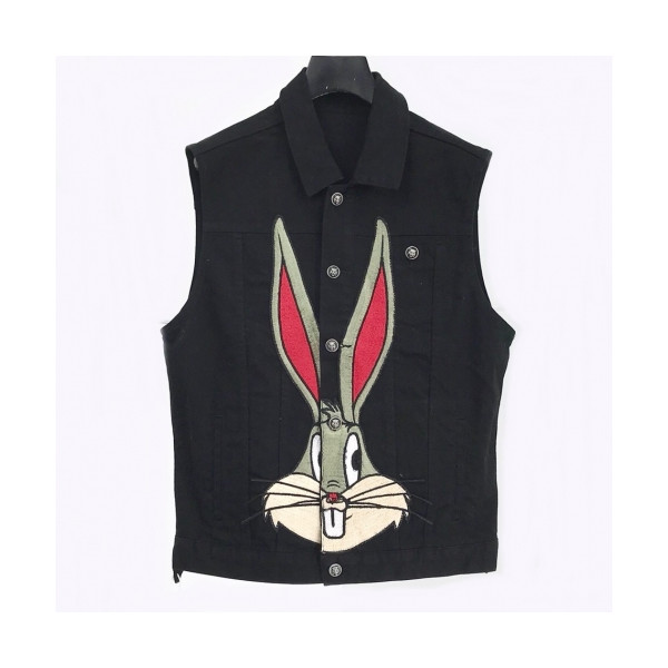 ✨[구찌]Gucci 2020 Mens Patch Logo Modern Denim Vest - 구찌 2019 남성 패치 로고 모던 데님 조끼 Guc02175x.Size(m - 3xl).블랙