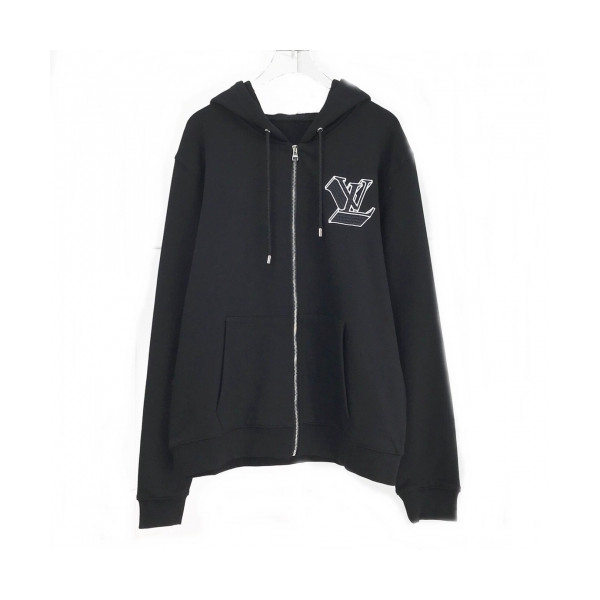 ✨[Louis Vuitton]Louis vuitton 2020 Mm/Wm Logo Cotton Hoodie - Louis Vuitton 2020 Men's Logo Cotton Hoodie Lou01678x.Size(s - 2xl).Black