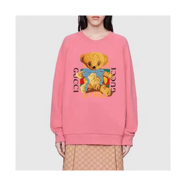 ✨[구찌]Gucci 2020 Mm/Wm Logo Crew-neck Cotton Oversize Tshirts - 구찌 2020 남자 로고 코튼 크루넥 코튼 오버사이즈 긴팔티 Guc02200x.Size(xs - l).핑크