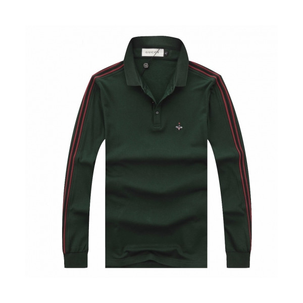 ✨[구찌]Gucci 2020 Mens Basic Cotton Polo Tshirts - 구찌 2020 남성 베이직 코튼 폴로 긴팔티 Guc02227x.Size(m - 3xl).다크그린