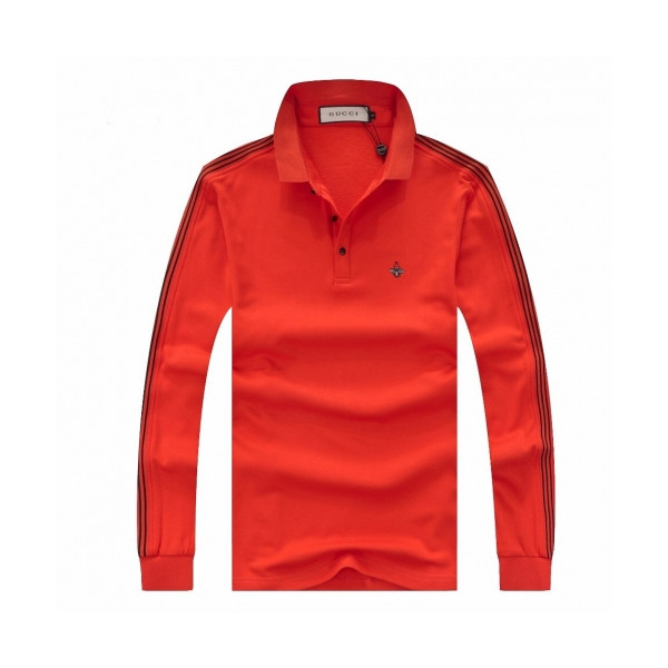 ✨[구찌]Gucci 2020 Mens Basic Cotton Polo Tshirts - 구찌 2020 남성 베이직 코튼 폴로 긴팔티 Guc02228x.Size(m - 3xl).오렌지