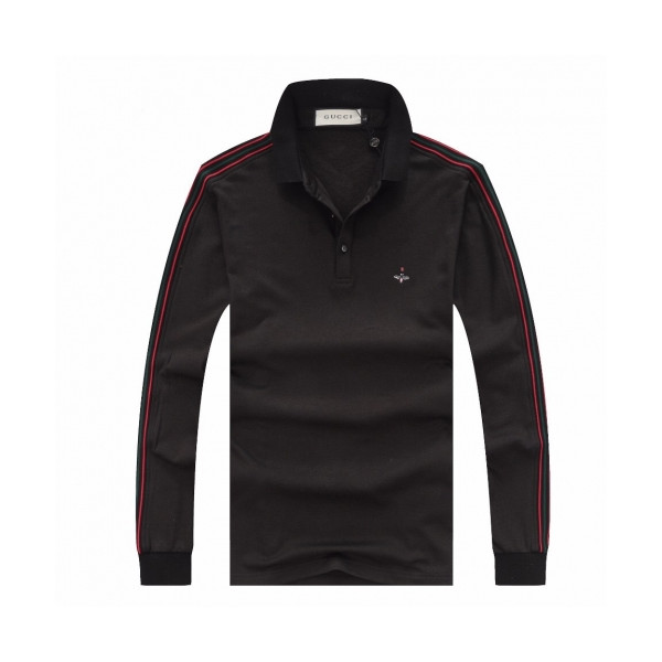 ✨[구찌]Gucci 2020 Mens Basic Cotton Polo Tshirts - 구찌 2020 남성 베이직 코튼 폴로 긴팔티 Guc02229x.Size(m - 3xl).블랙