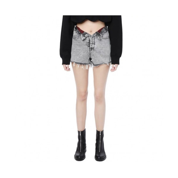 ✨[알렉산더왕]Alexander wang 2020 Womens Modern Denim Short Trousers - 알렉산더왕 2020 여성 모던 데님 반바지 Ale0073x.Size(25 - 29).그레이
