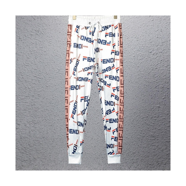 ✨[펜디]Fendi 2020 Mens Casual Initial Logo Casual Training Pants - 펜디 2020 남성 캐쥬얼 이니셜 로고 캐쥬얼 트레이닝 팬츠 Fen0598x.Size(m - 3xl).화이트