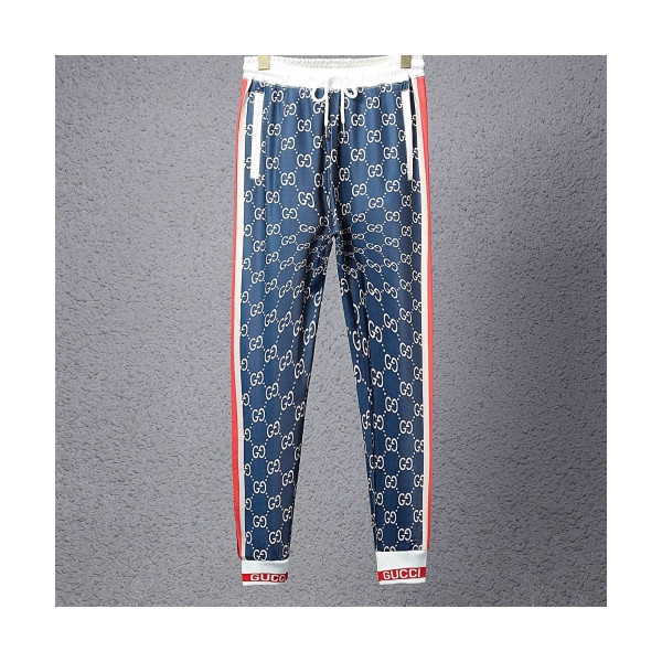 ✨[구찌]Gucci 2020 Mens Casual Logo Training Pants - 구찌 2020 남성 캐쥬얼 로고 트레이닝 팬츠 Guc02234x.Size(m - 3xl).블루
