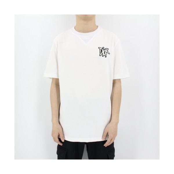 ✨[디올]Dior 2020 Mm/Wm Logo Cotton Short Sleeved Tshirts - 디올 2020 남자 로고 코튼 반팔티 Dio0560x.Size(s - xl).화이트