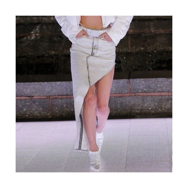 ✨[알렉산더왕]Alexander wang 2020 Womens Modern Denim Long Skirts - 알렉산더왕 2020 여성 모던 데님 스커트 Ale0077x.Size(s - l).그레이