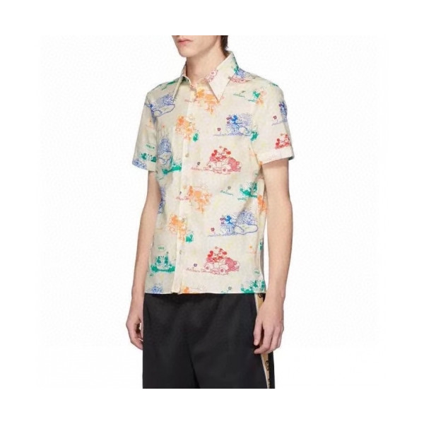 ✨[구찌]Gucci 2020 Mens Flower Linen Short Sleeved Tshirts - 구찌 2020 남성 플라워 린넨 반팔 티셔츠 Guc02412x.Size(m - 3xl).아이보리