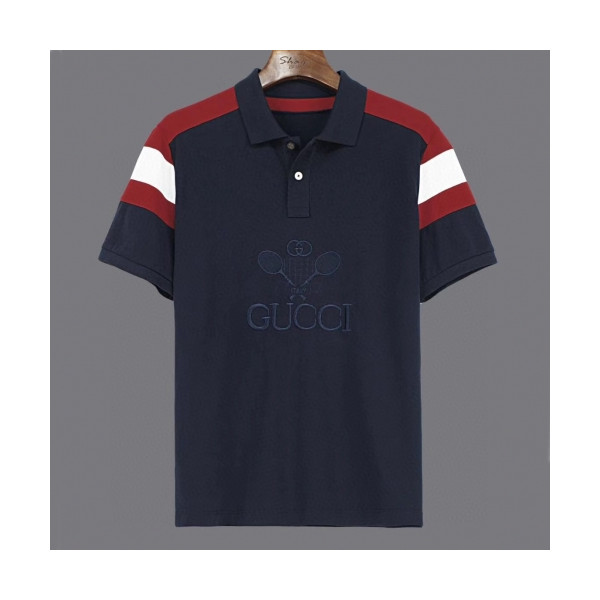 ✨[매장판]Gucci 2020 Mens Logo Cotton Polo Short Sleeved Tshirts - 구찌 2020 남성 로고 폴로 코튼 반팔티 Guc02422x.Size(m - 2xl).네이비