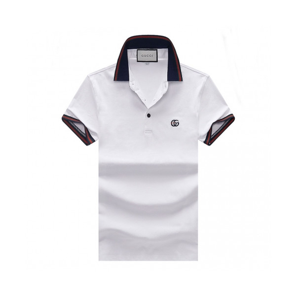 ✨[매장판]Gucci 2020 Mens Logo Cotton Polo Short Sleeved Tshirts - 구찌 2020 남성 로고 폴로 코튼 반팔티 Guc02435x.Size(m - 3xl).화이트