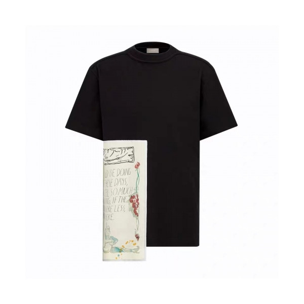 ✨[디올]Dior 2020 Mm/Wm Logo Cotton Short Sleeved Tshirts - 디올 2020 남자 로고 코튼 반팔티 Dio0598x.Size(xs - l).블랙