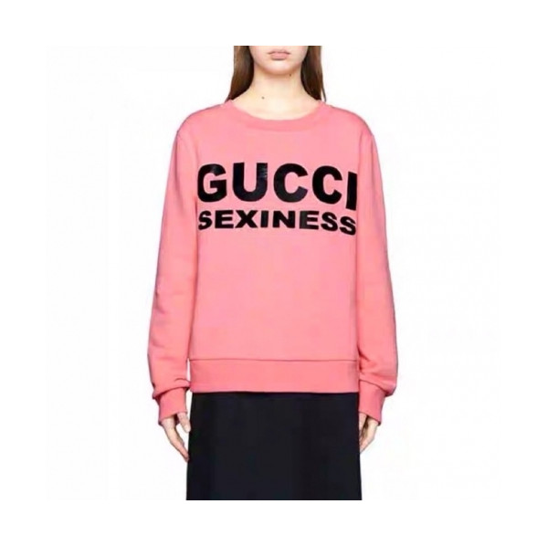 ✨[구찌]Gucci 2020 Mm/Wm Logo Crew-neck Cotton Oversize Tshirts - 구찌 2020 남자 로고 코튼 크루넥 코튼 오버사이즈 긴팔티 Guc02653x.Size(s - l).핑크