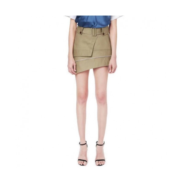 ✨[알렉산더왕]Alexander wang 2020 Womens Modern Cotton Short Skirts - 알렉산더왕 2020 여성 모던 코튼 스커트 Ale0092x.Size(s - l).카멜