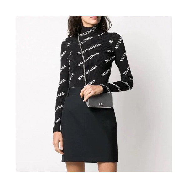 ✨[발렌시아가]Balenciaga 2020 Womens Logo Cotton Skirts - 발렌시아가 2020 여성 로고 코튼 스커트 Bal0610x.Size(s - l).블랙